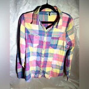Women's BKE long sleeve button up size large shirt.